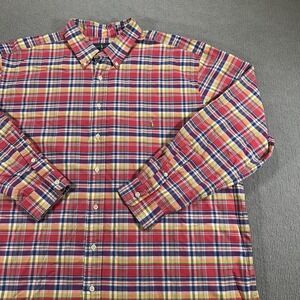 Polo Ralph Lauren Mens Tall Dress Shirt Size 2XLT‎ BIG Red Check Gingham